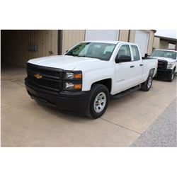 2015 CHEVROLET 1500 Pickup Truck, VIN/SN:1GCRCPEC3FZ208873 - ext. cab, V8 gas, A/T, AC, 60,576 odome