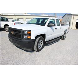 2015 CHEVROLET 1500 Pickup Truck, VIN/SN:1GCRCPECXFZ206778 - ext. cab, V8 gas, A/T, AC, 71,775 odome