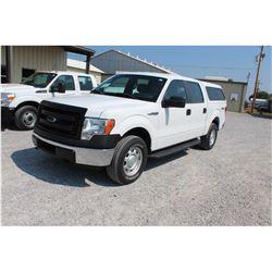 2014 FORD F150 Pickup Truck, VIN/SN:1FTFW1EF2EKD69515 - 4x4, crew cab, V8 gas, A/T, AC, camper shell