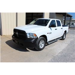 2013 DODGE 1500 Pickup Truck, VIN/SN:1C6RR7KT7DS670174 - 4x4, crew cab, V8 gas, A/T, AC, bed cover, 