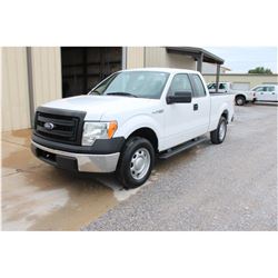 2013 FORD F150 Pickup Truck, VIN/SN:1FTEX1CM3DFC14098 - ext. cab, V6 gas, A/T, AC, 52,553 odometer r