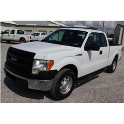 2013 FORD F150 Pickup Truck, VIN/SN:1FTEX1CM6DFC14127 - ext. cab, V6 gas, A/T, AC, 58,061 odometer r