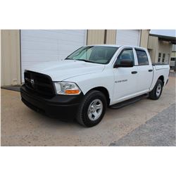 2012 DODGE 1500 Pickup Truck, VIN/SN:1C6RD6KP0CS279104 - crew cab, V8 gas, A/T, AC, bed cover, 52,11