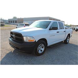 2012 DODGE 1500 Pickup Truck, VIN/SN:1C6RD6KP5CS279101 - crew cab, V8 gas, A/T, AC, 52,801 odometer 