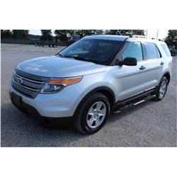2014 FORD EXPLORER SUV, VIN/SN:1FM5K8B80EGB80091 - 4x4, V6 gas, A/T, AC, 3rd row seating, 81,918 odo