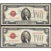 Image 1 : Lot of (2) 1928G $2 Legal Tender Notes