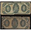 Image 2 : Group of (2) 1891 $1 Treasury Notes - See Details