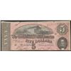 Image 1 : 1864 $5 Confederate States of America Note