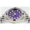 Image 2 : Rolex Stainless Steel 0.70ctw Ruby and Diamond DateJust Ladies Wristwatch