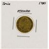 Image 1 : 1780 Carlos III Spanish Escudo Gold Coin