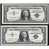 Image 1 : Lot of (2) 1957 $1 Silver Certificate STAR Notes
