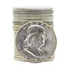 Image 1 : Roll of (20) 1958 Brilliant Uncirculated Franklin Half Dollar Coins