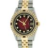 Image 1 : Rolex Mens Two Tone 14KT Yellow Gold Ruby and Diamond Datejust Wristwatch