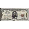 Image 1 : 1929 $5 The First National Bank of Jackson OH National Currency Note CH# 1903