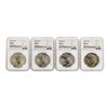 Image 1 : Set of 1922-1925 $1 Peace Silver Dollar Coins NGC MS64