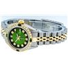 Image 9 : Rolex Ladies Two Tone Emerald and Diamond Datejust Wristwatch