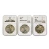 Image 1 : Set of 1923-1925 $1 Peace Silver Dollar Coins NGC MS64