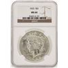 Image 1 : 1923 $1 Peace Silver Dollar Coin NGC MS64