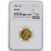 Image 1 : 1854 $3 Indian Princess Head Gold Coin NGC AU50