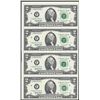 Image 1 : Uncut Sheet of (4) 1995 $2 Federal Reserve Notes