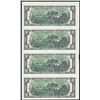 Image 2 : Uncut Sheet of (4) 1995 $2 Federal Reserve Notes