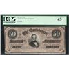 Image 1 : 1864 $50 Confederate States of America Note T-66 PCGS Extremely Fine 45