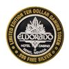 Image 2 : .999 Silver El Dorado Hotel & Casino Reno, Nevada $10 Limited Edition Gaming Tok