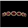 Image 1 : 14KT Yellow Gold 37.85ctw Ruby and Diamond Bracelet