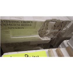 5" X 30.5" X 22 ??? POLISHED TRAVERTINE CROWN, 93 PCS