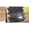 Image 1 : 12" X 12" BLACK LIMESTONE MINI PLANKING MOSAIC,POLISHED, 50 PCS