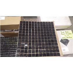 12" X 12" BLACK LIMESTONE MOSAIC POLISHED 1" X 1", 1"  2", 57 PCS