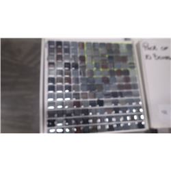 12" X 12" HAND PAINTED GLASS MOSAIC POLISHED, 63 PCS