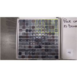 12" X 12" HAND PAINTED GLASS MOSAIC POLISHED, 60 PCS