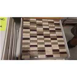12" X 12" GLASS MOSAIC - VL - 002/PM, 48 PCS