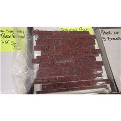 12" X 12" AFRICAN RED MINI PLANKING MOSAIC, 50 PIECES