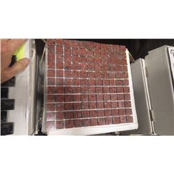 12" X 12" AFRICAN RED MINI PLANKING MOSAIC, 50 PIECES