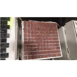 12" X 12" AFRICAN RED MINI PLANKING MOSAIC, 60 PIECES