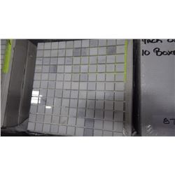 12" X 12" STATUARY WHITE MOSAIC 1" X 1", 51 PCS