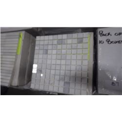 12" X 12" STATUARY WHITE MOSAIC 1" X 1", 50 PCS