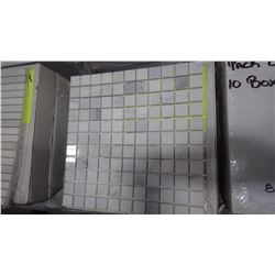 12" X 12" STATUARY WHITE MOSAIC 1" X 1", 50 PCS