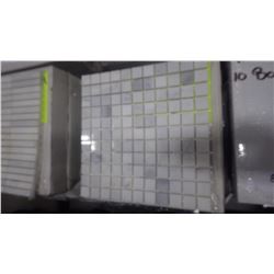 12" X 12" STATUARY WHITE MOSAIC 1" X 1", 50 PCS