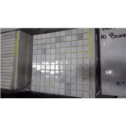 12" X 12" STATUARY WHITE MOSAIC 1" X 1", 50 PCS