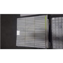 12" X 12" STATUARY WHITE MOSAIC 5/8" X 4", 57 PCS
