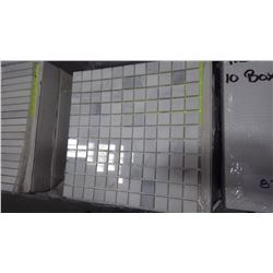 12" X 12" STATUARY WHITE MOSAIC 1" X 1", 50 PCS