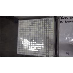 12" X 12" STATUARY WHITE MOSAIC 5/8" X 5/8", 50 PCS