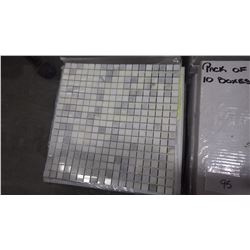 12" X 12" STATUARY WHITE MOSAIC 5/8" X 5/8", 50 PCS