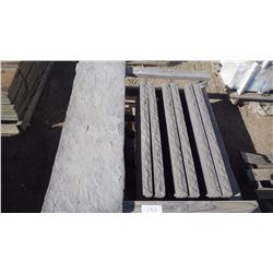 14" X 48" X 1 3/4" GREY MANTLES, 1 PC;  12" X 36" X 2" GREY MANTLE, 7 PCS