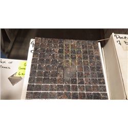 12"X12" TAN BROWN MOSAIC 1"X1", 70 PCS