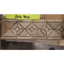 4"X12" TRAVERTINE POLISHED BORDER, 20 PCS