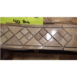 4"X12" TRAVERTINE POLISHED BORDER, 40 PCS